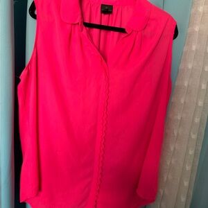 Worthington Women's Bright Pink Sleeveless Blouse